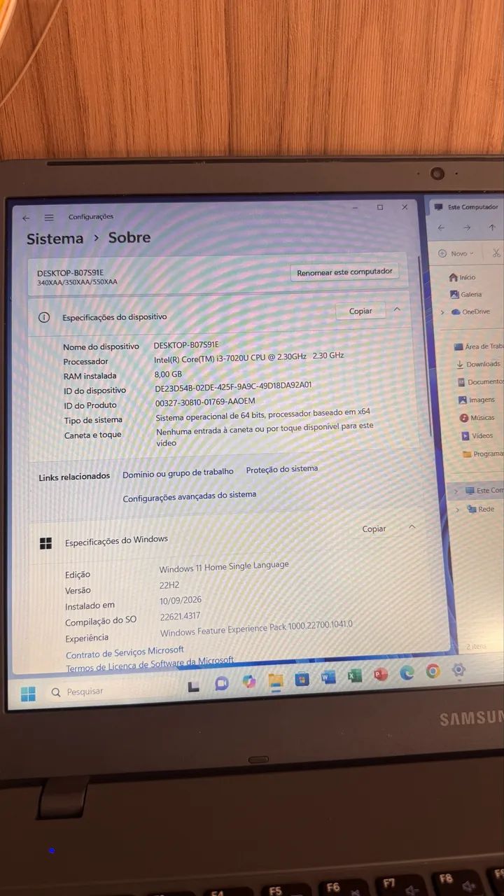 Notebook Samsung 