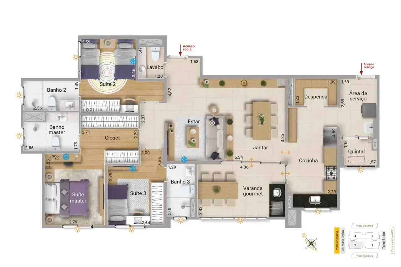 PLANTA 124m²