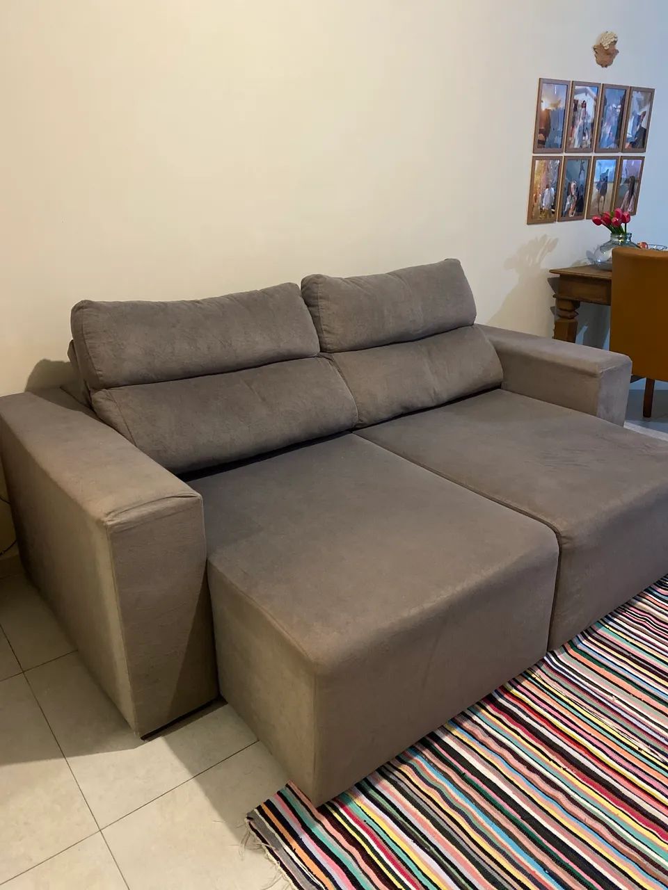 SOFÁ CINZA 2 LUGARES - Foto 3
