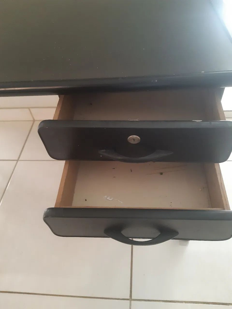 Mesa grande escritório preta - Foto 3