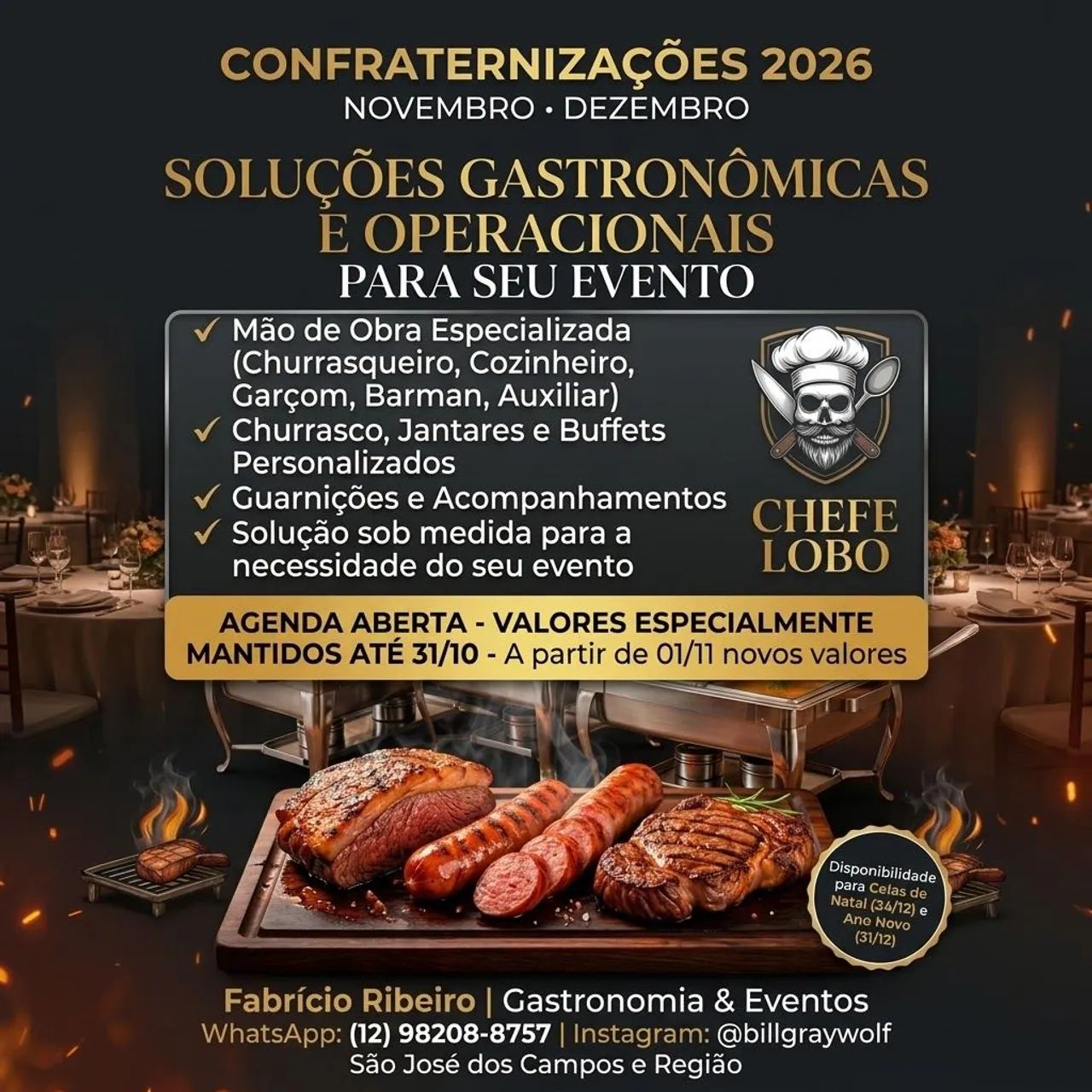 Churrasqueiro Confraternizações 2026