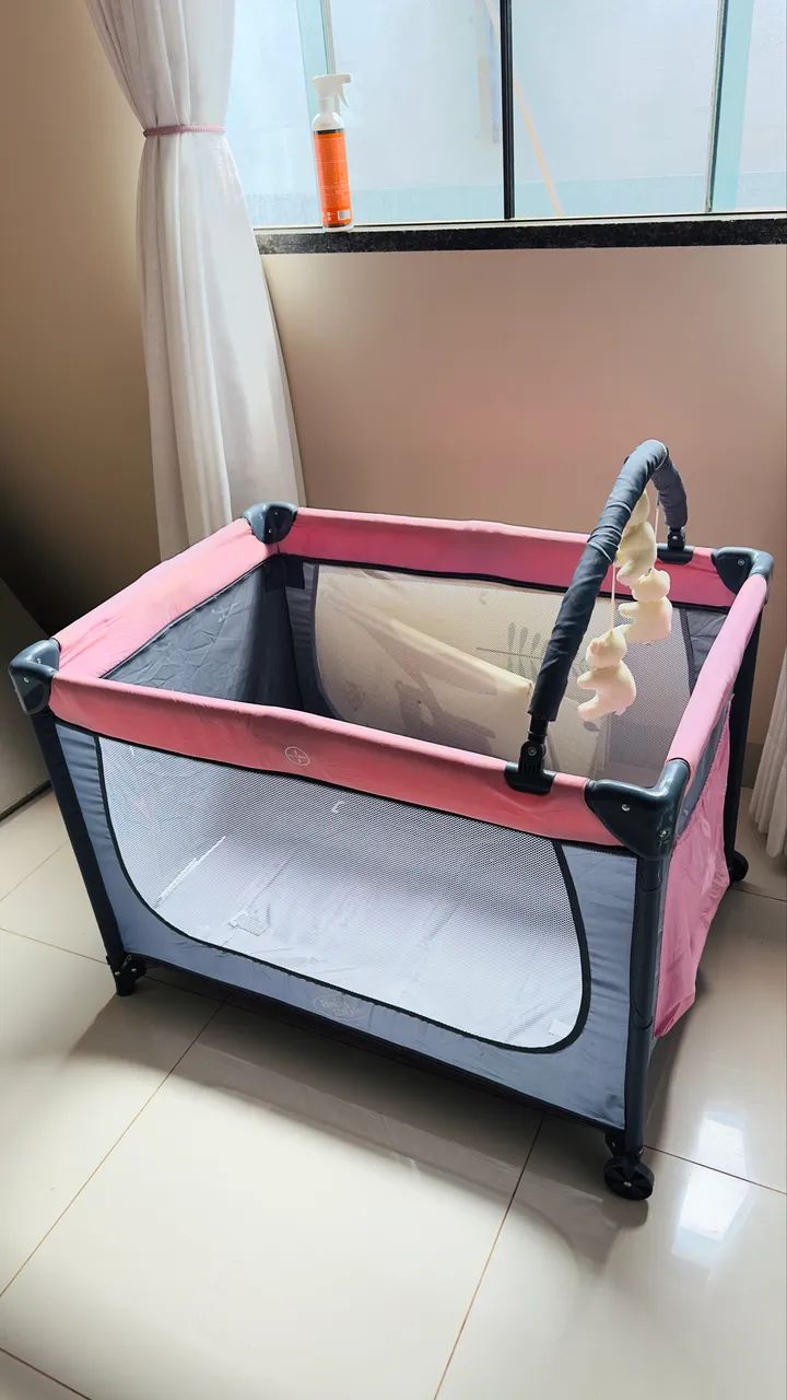  BERÇO PORTÁTIL COM MÓBILE - R$ 180,00 - Foto 3
