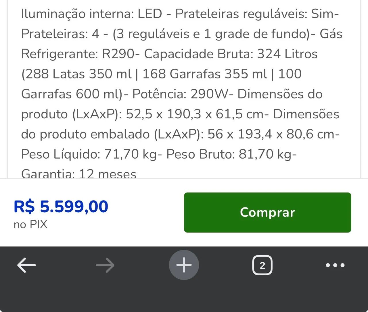 Cervejeiro Metalfrio 336 litros 127v Slim inox  - Foto 5