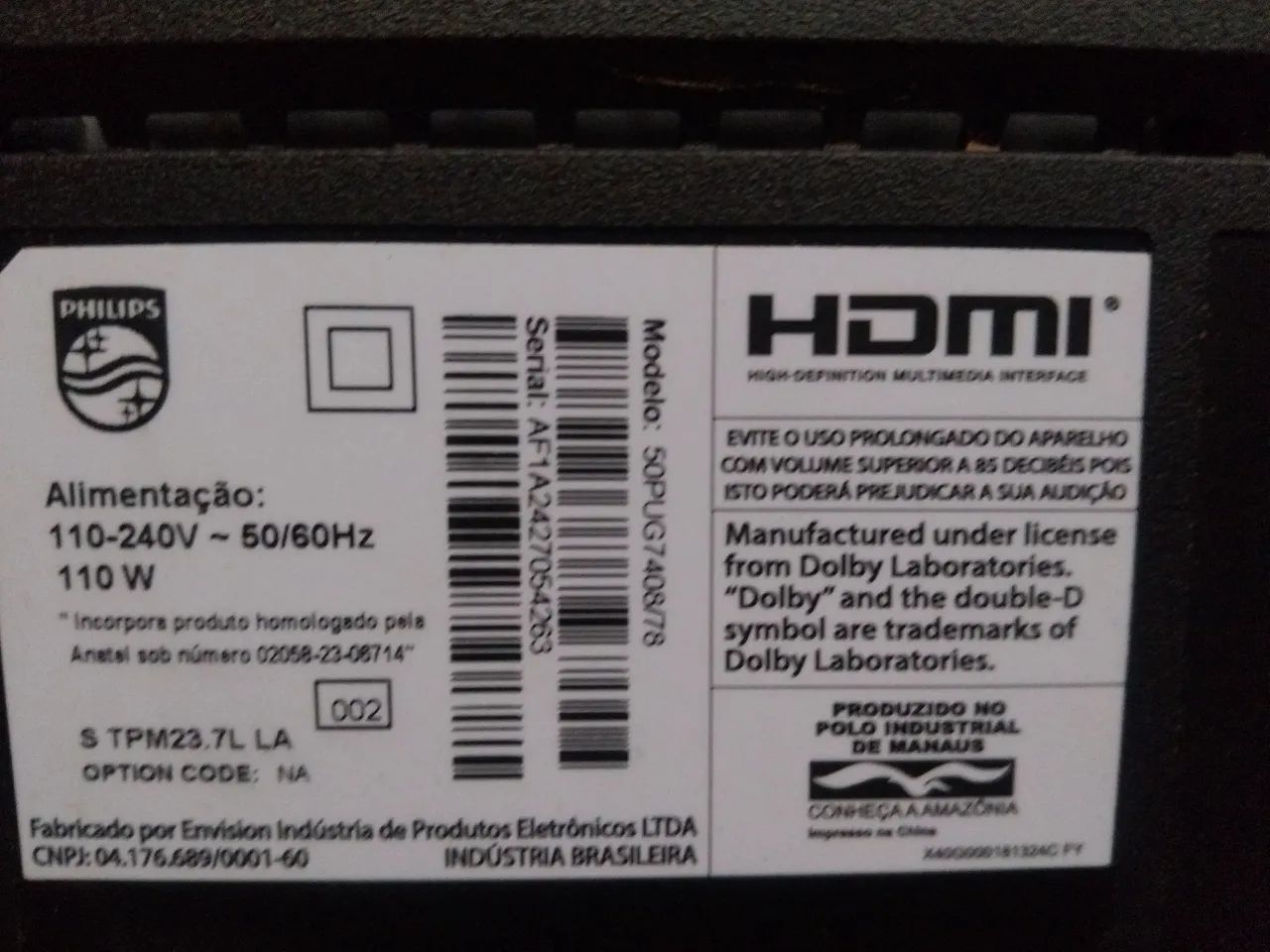 tv Philips 50 tela quebrada  - Foto 2