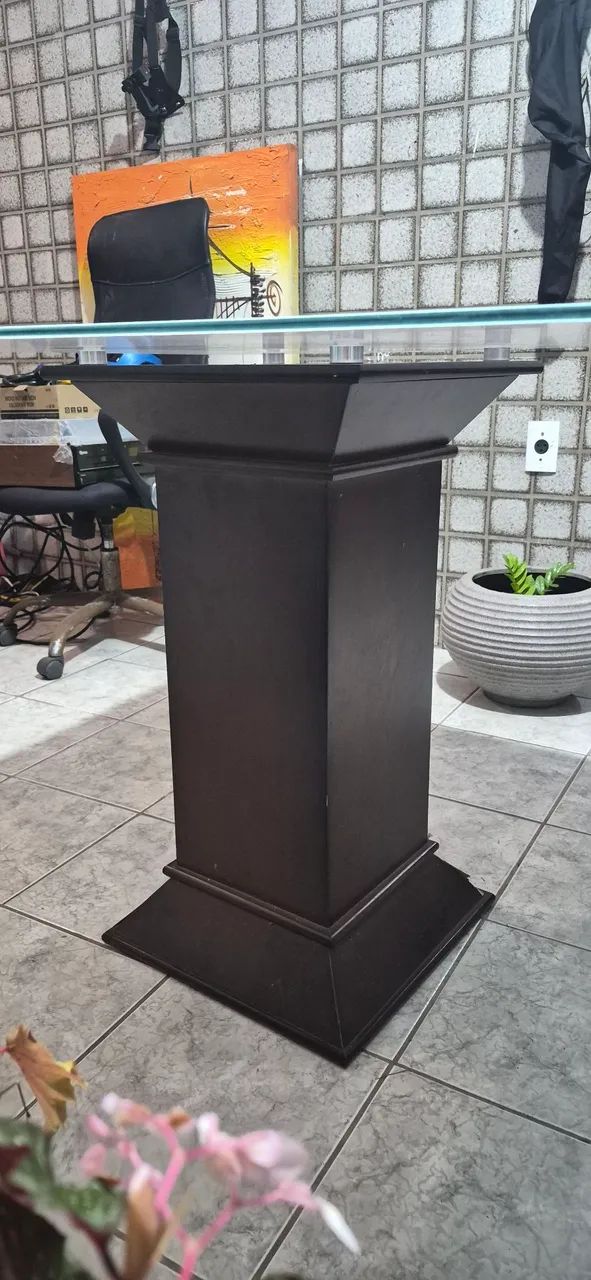 Mesa quadrada com tampo de vidro - Foto 3
