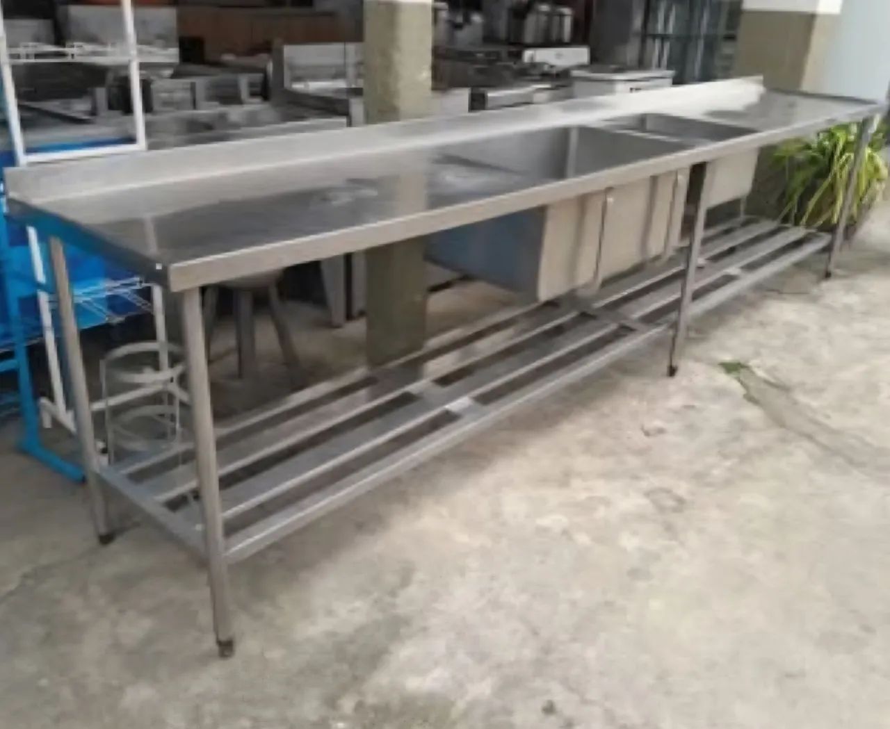 Bancada de Inox com Tanque, Pia e Paneleiro - Foto 3