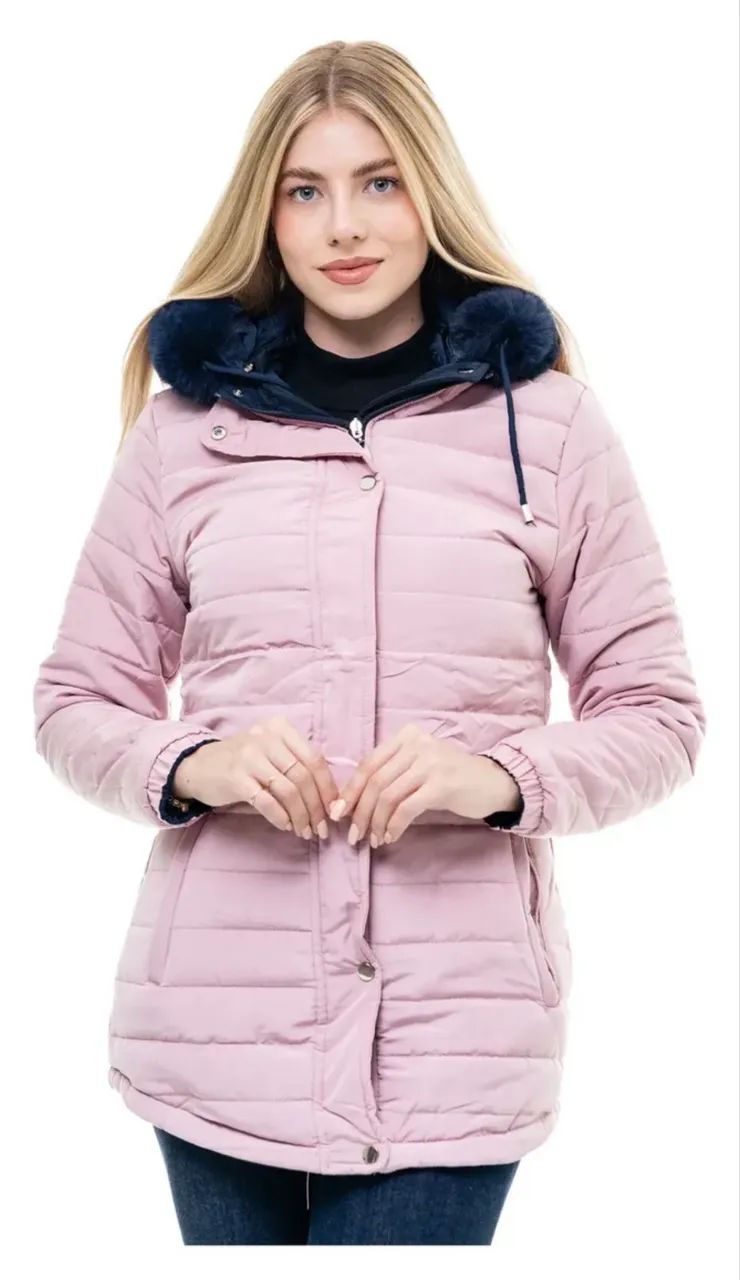 Parka dupla face colorida feminina casaco  - Foto 4