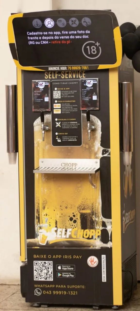 MAQUINA SELF-SERVICE DE CHOPP - OPORTUNIDADE DE RENDA EXTRA SEM FUNCIONÁRIOS 