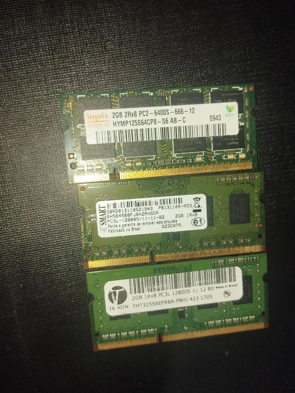 Memória ram notebook DDR2 e DDR3 