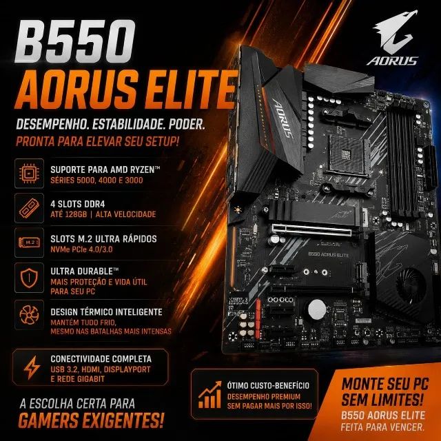 PLACA MÃE B550 AORUS ELITE