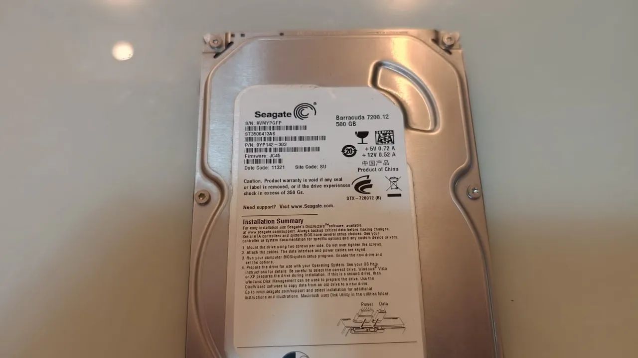 HD Disco Rígido interno Seagate Barracuda 500gb