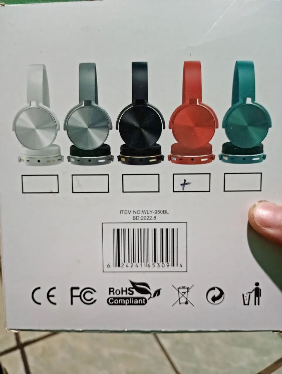fone conectado via bluetooth 