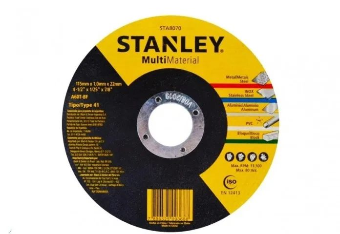 Disco Corte Stanley 4.1/2 Multimaterial