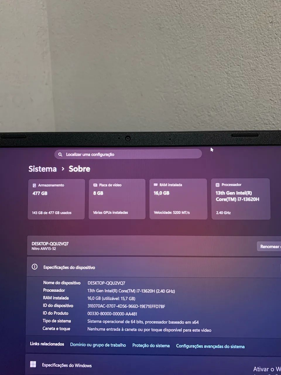 Notebook Gamer Acer nitro v15 ( LEIA!!!) - Foto 4