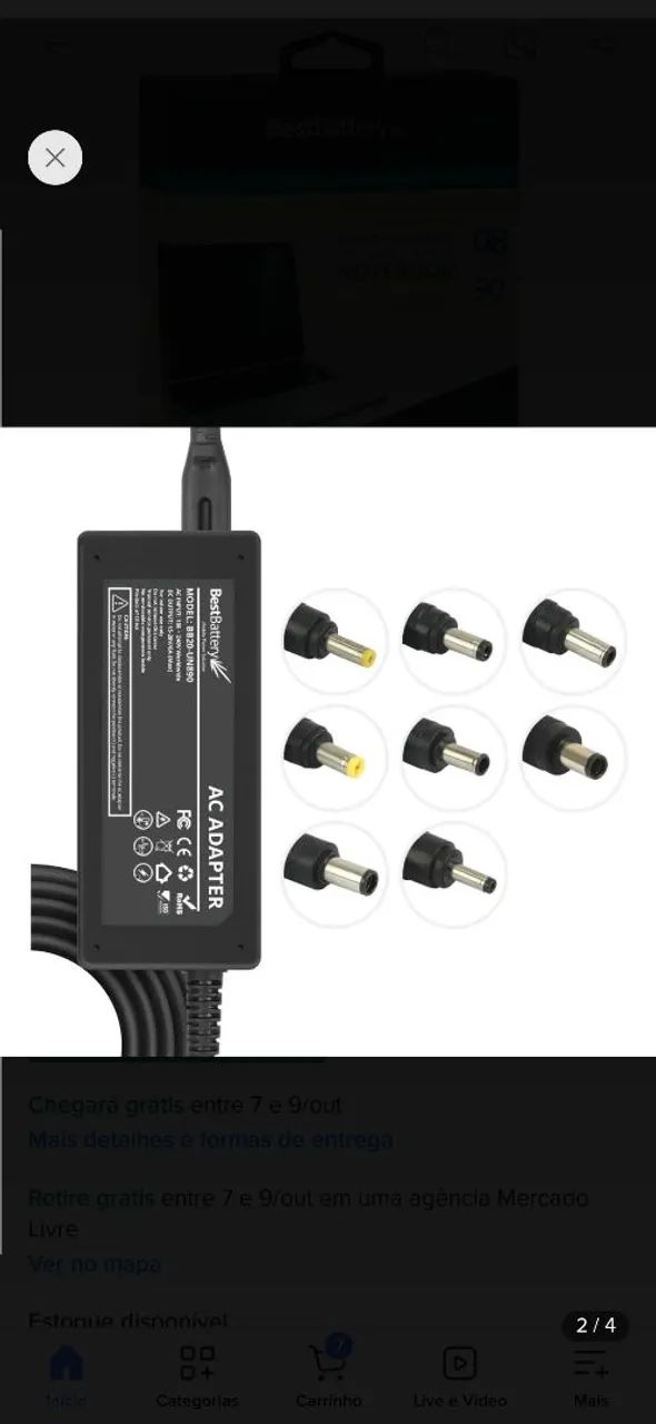 Fonte Universal Para Notebook Positivo 90w - Foto 2