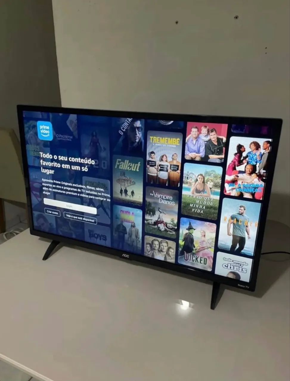 Tv Smart 32 Polegadas AOC Roku - Muito Nova - Foto 2