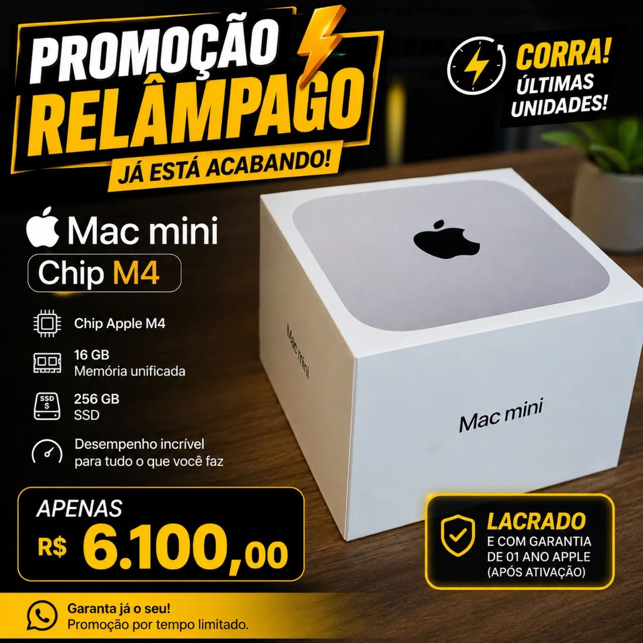Mac Mini M4 16/256 lacrado (Parcela máquina) 