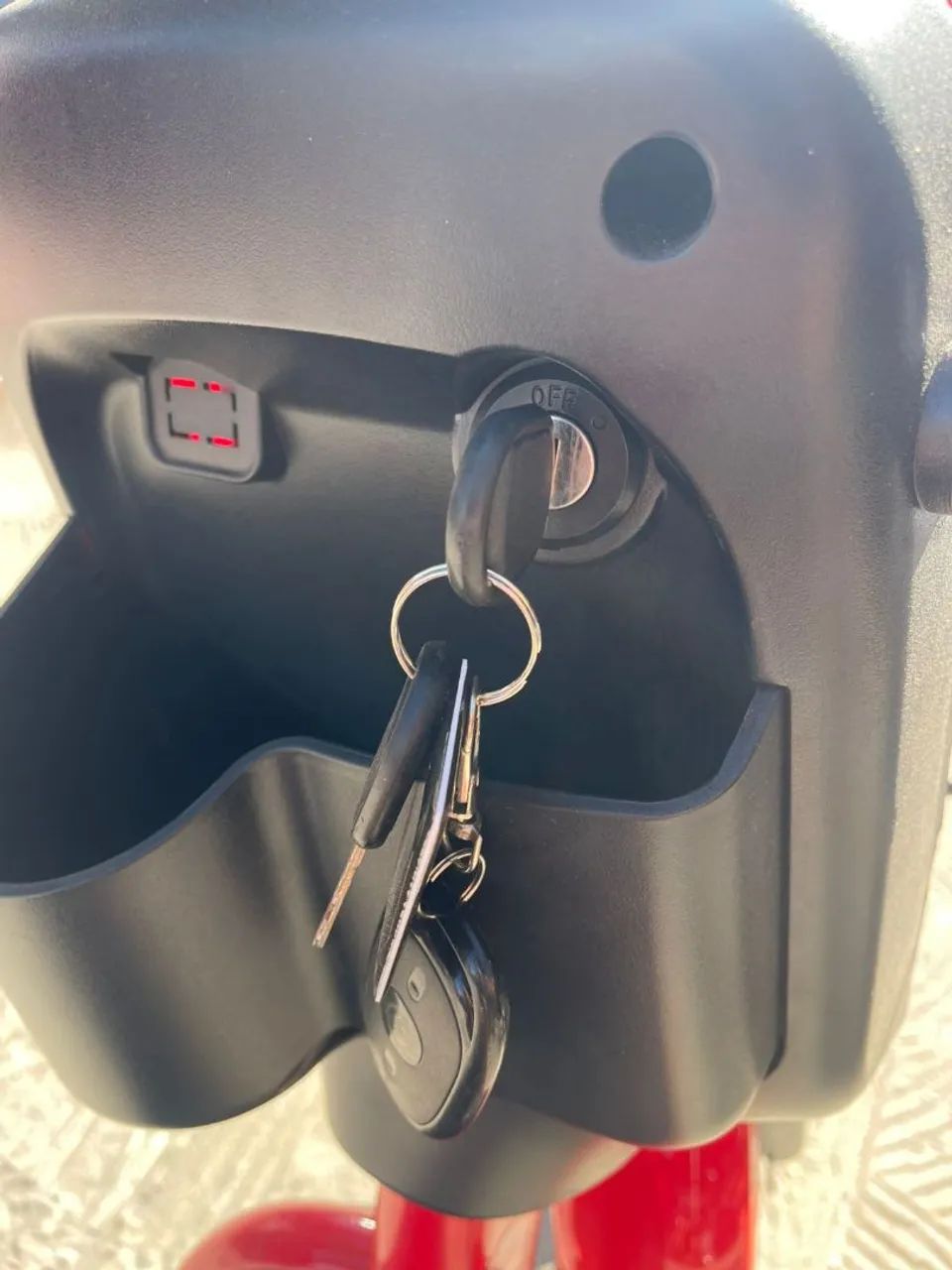 Bicicleta Elétrica 1000w bateria removível vermelha - Foto 4