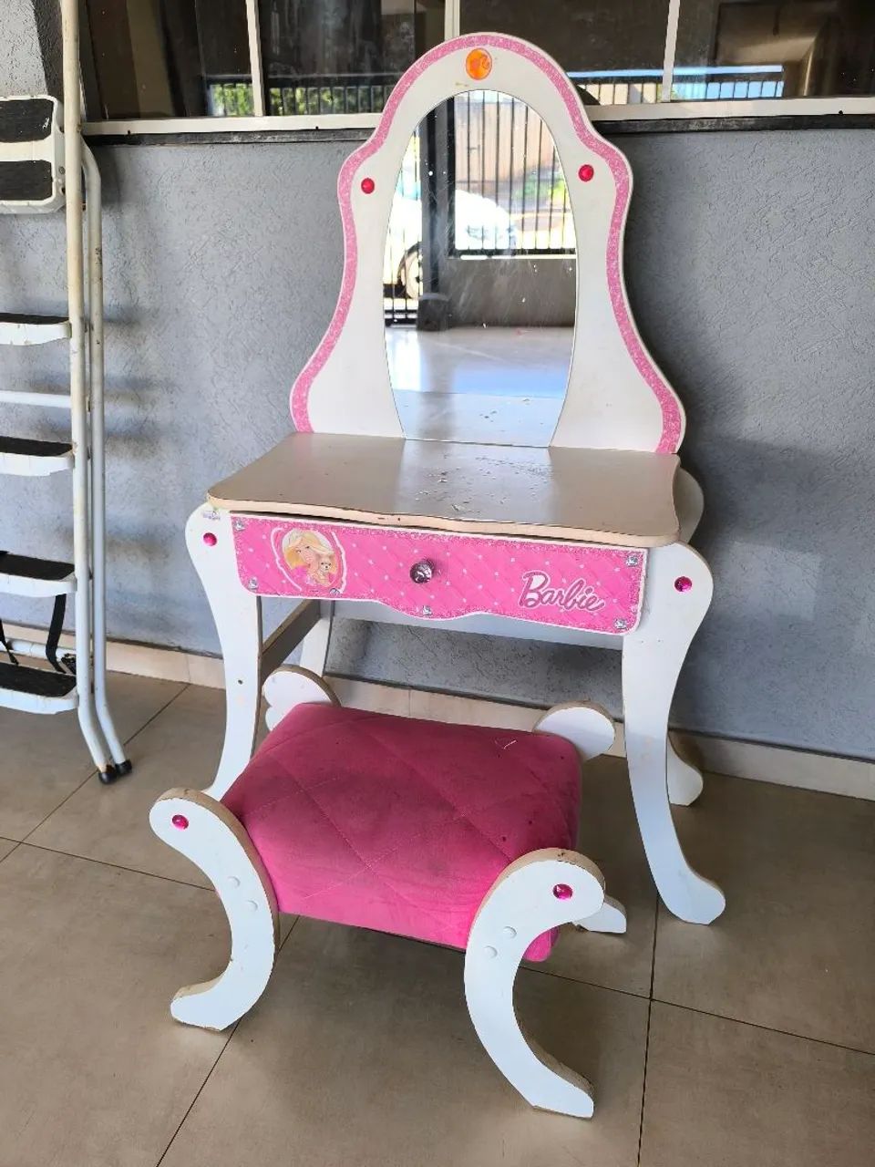 Penteadeira retro Barbie MDF  - Foto 3