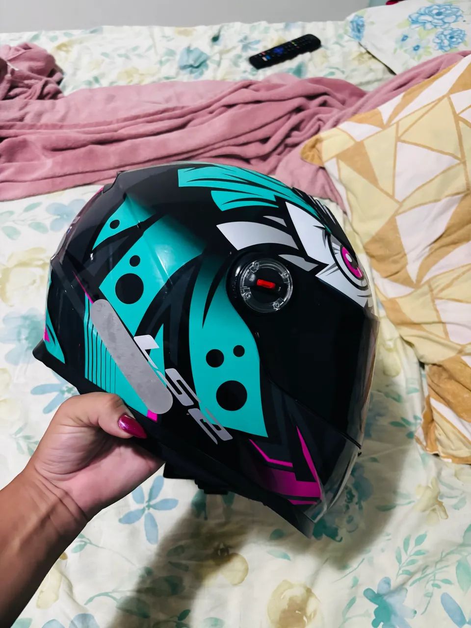 Capacete LS2 tribal verde  - Foto 3