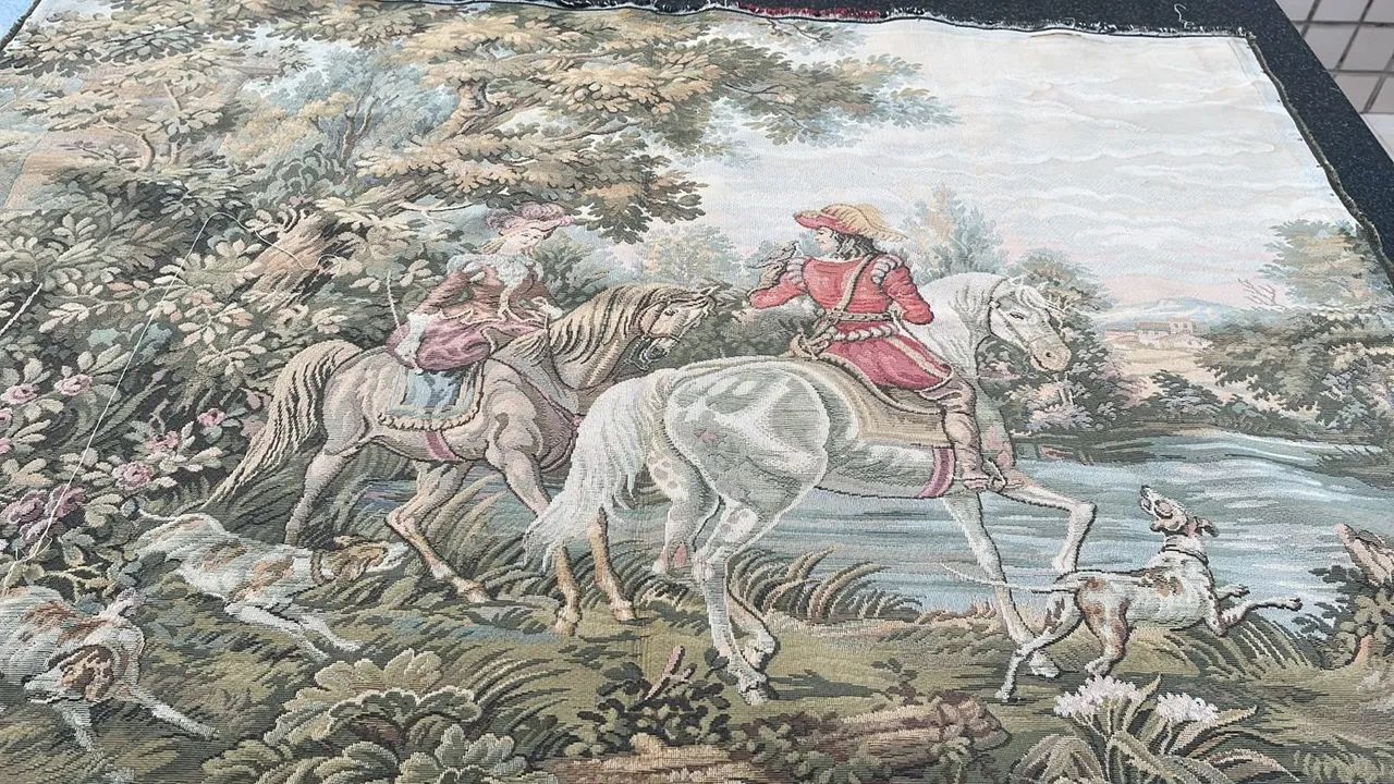 Antiga tapeçaria Gobelin 