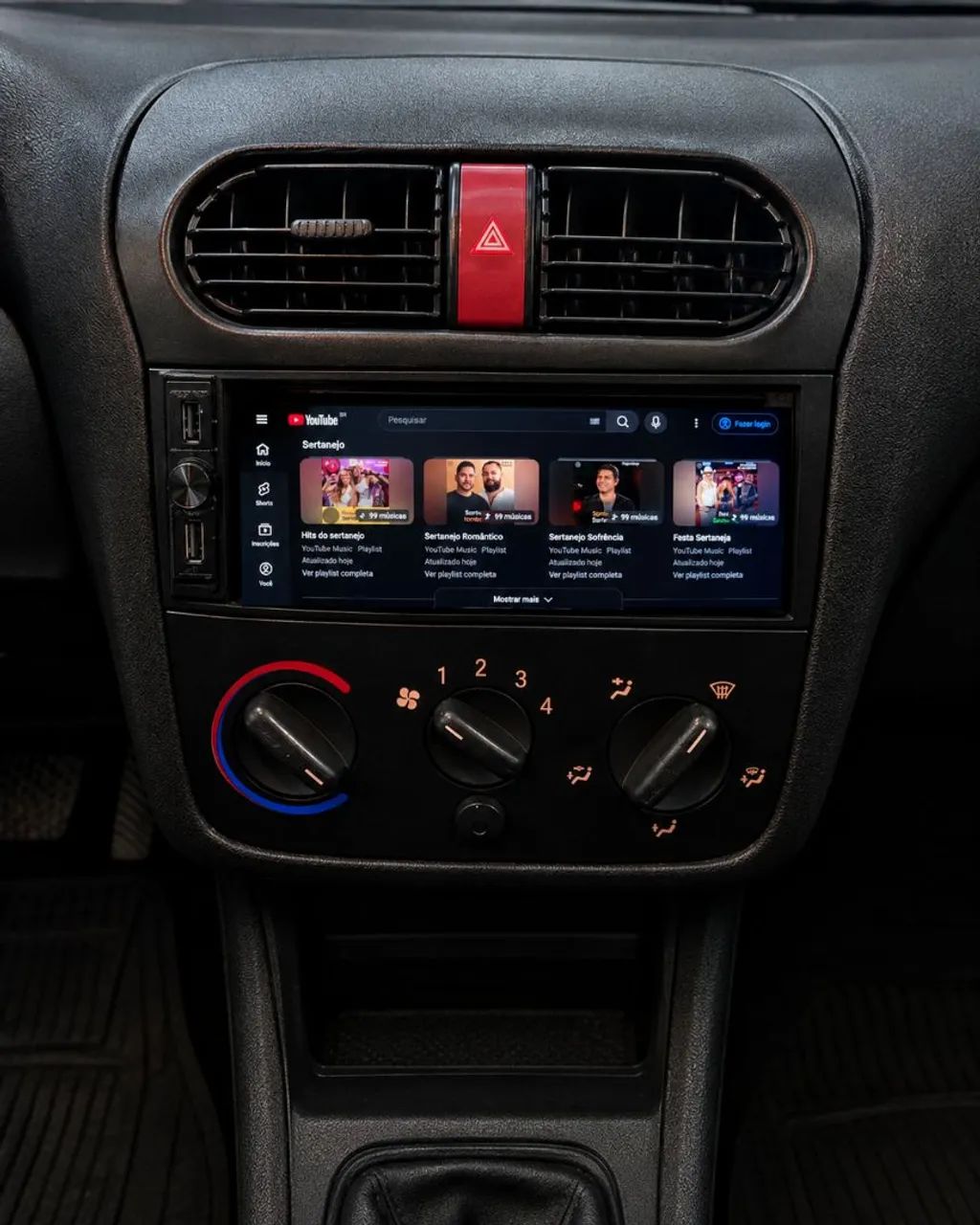 Multimídia 1Din Carplay e Android Auto Novo