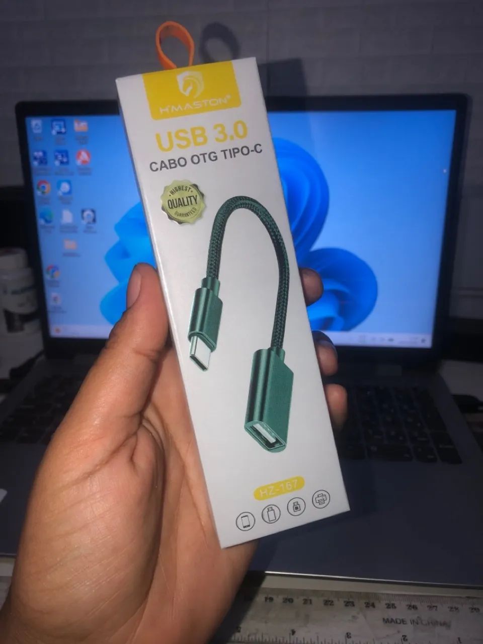 Hub USB tipo-c adaptador cabo otg