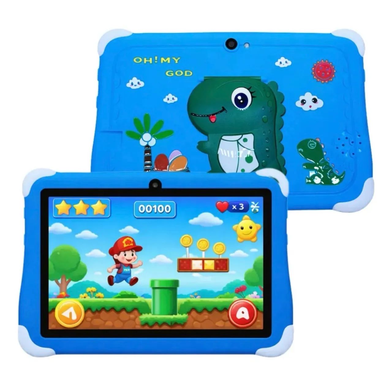 Tablet Infantil 7 Android 13 4gb 64gb Câmera Capa Dino - Foto 4