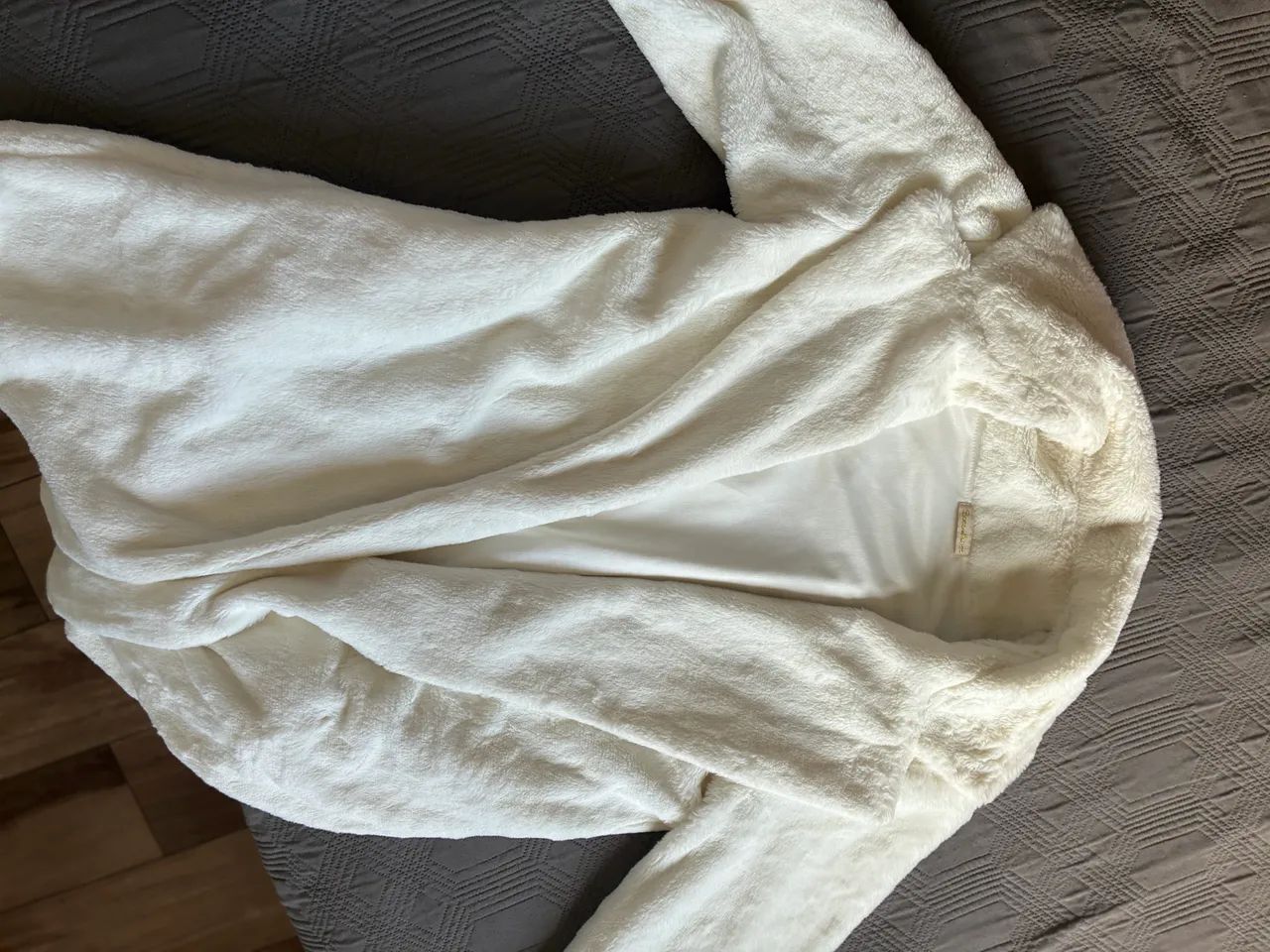 Blazer de pelinhos sobretudo para neve branco - Foto 3