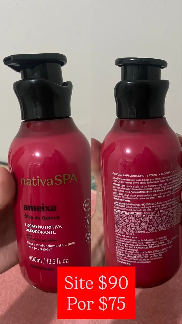 Loção hidratante 