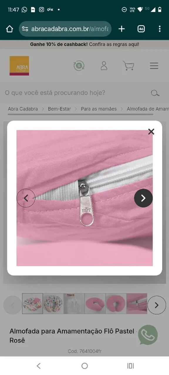 Almofada de amamentação Abra
