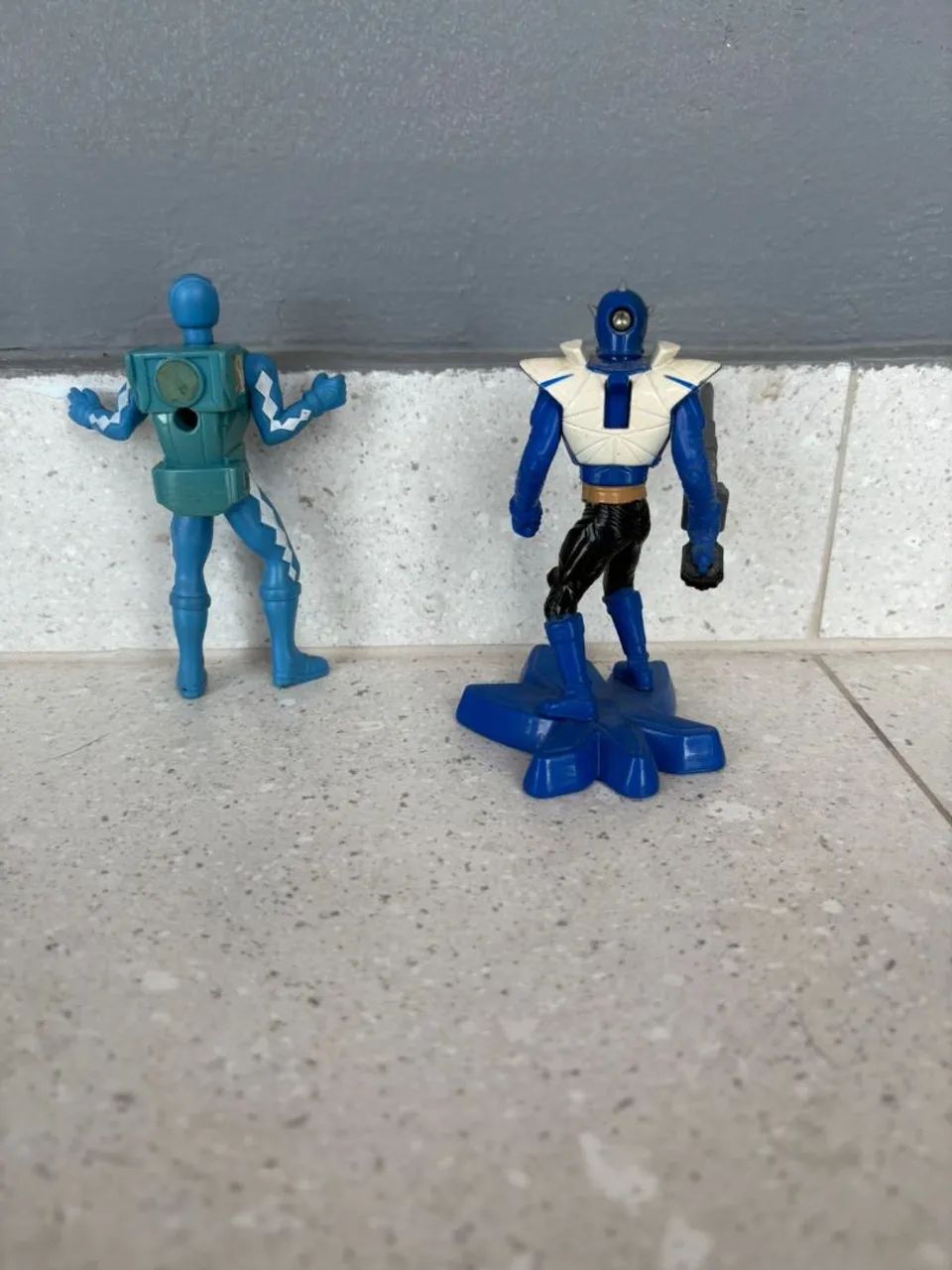 Kit 2 Bonecos Power Rangers Azul - Dino Thunder e Super Samurai - McDonald's - Foto 2