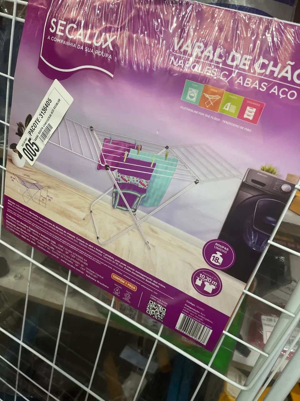 Varal de chão com abas 137x46  - Foto 3