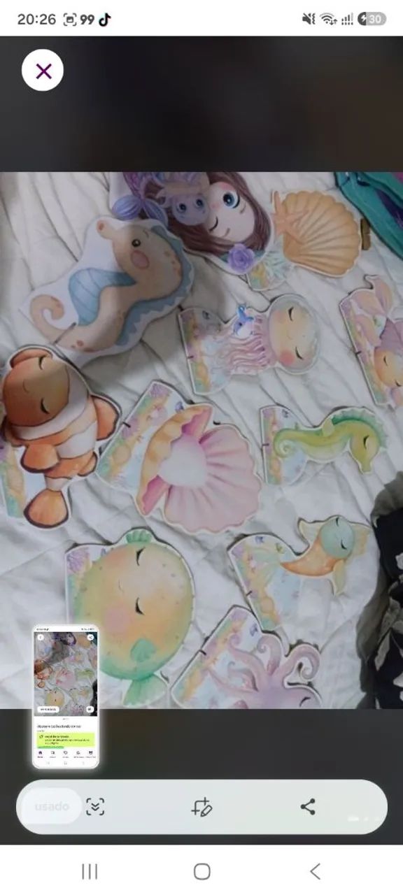 Kit display fundo do mar 