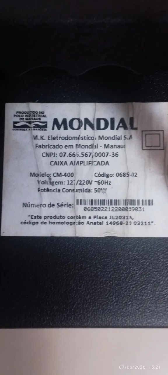 Caixa de Som Amplificada Mundial 400w - Foto 4