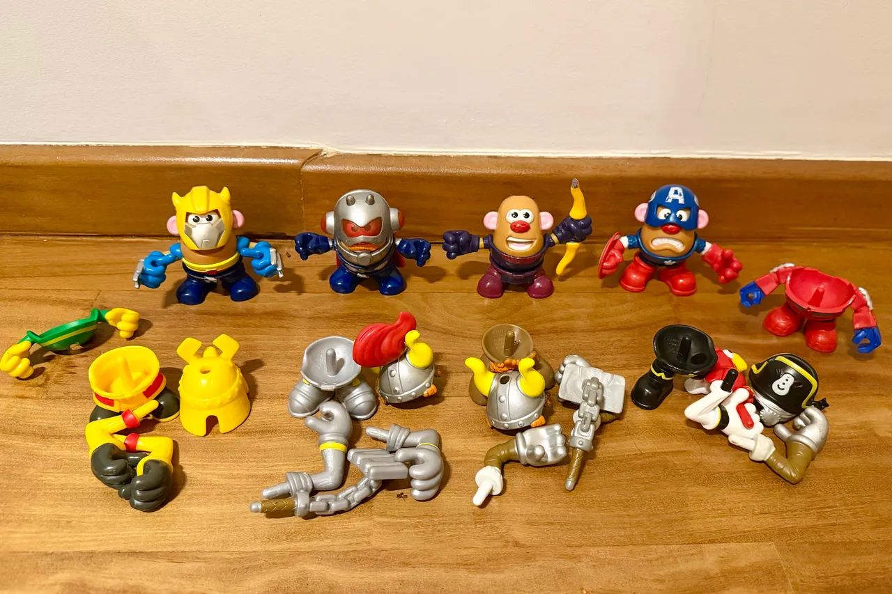 kit mini cabeça de batata hasbro - guerreiros e heróis 