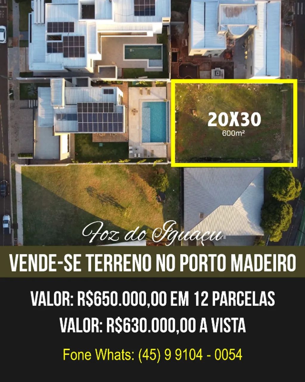 Vende-se terreno 600m2 em condomínio fechado em Foz do Iguaçu - Foto 3