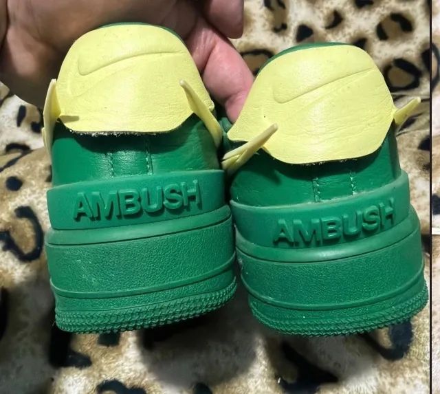 tênis ambush x nike air force 1 low pine green and citron