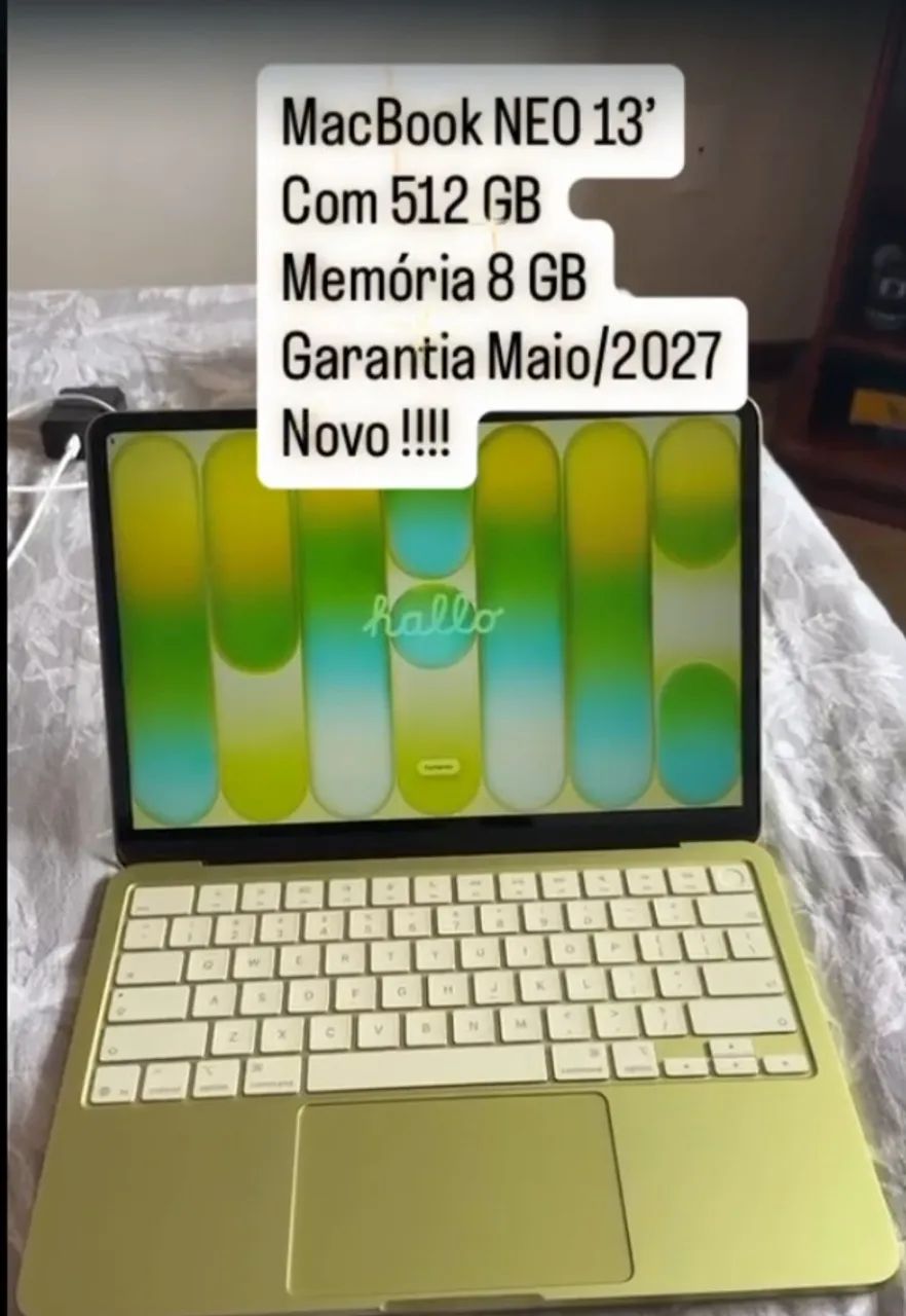 MACBOOK NEO 13 POL 512GB A18 PRO NOVO - Notebooks - Campo Grande