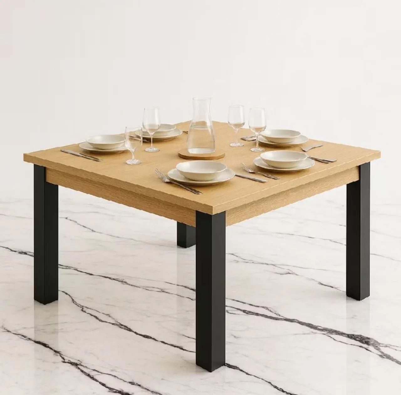 Mesa MDP 90X90 Estilo Industrial 