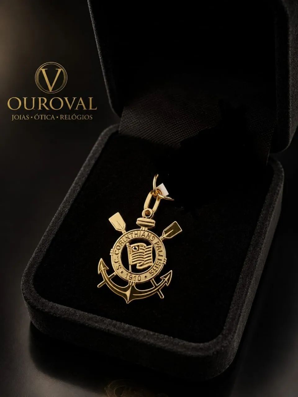 PINGENTE EM OURO 18K CORINTHIANS 
