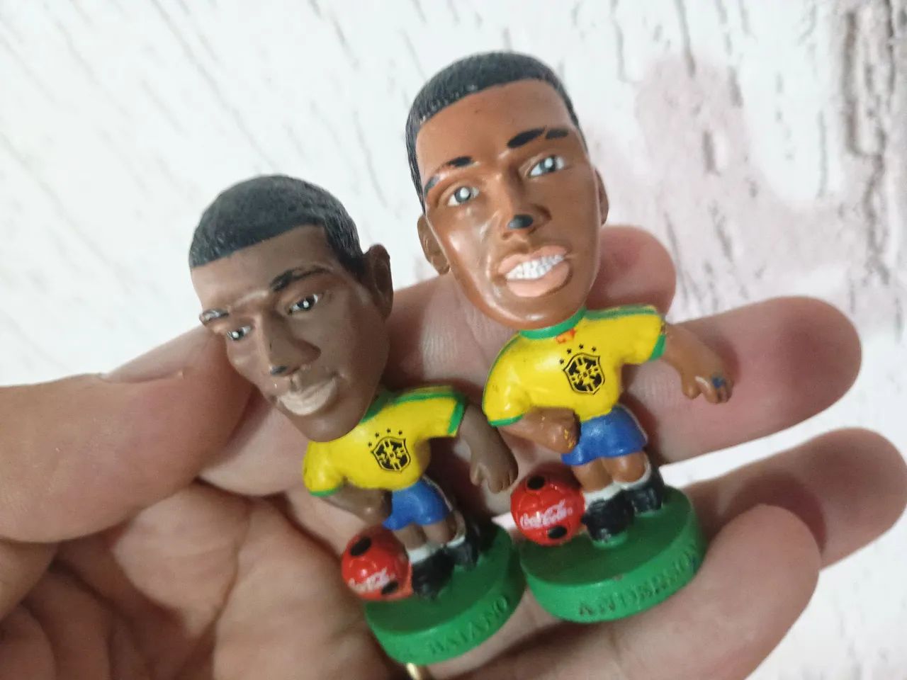 4 bonecos minicraque copa 98 coca cola usados na condição  - Foto 3