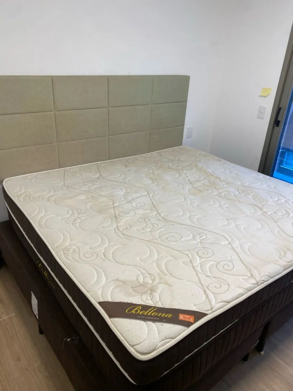 Colchão Bellona king ortobom  e Box - brinde:  cabeceira da imagem. 