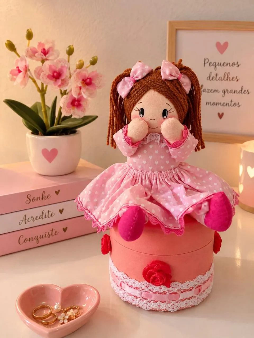 Pote organizador Boneca de Pano