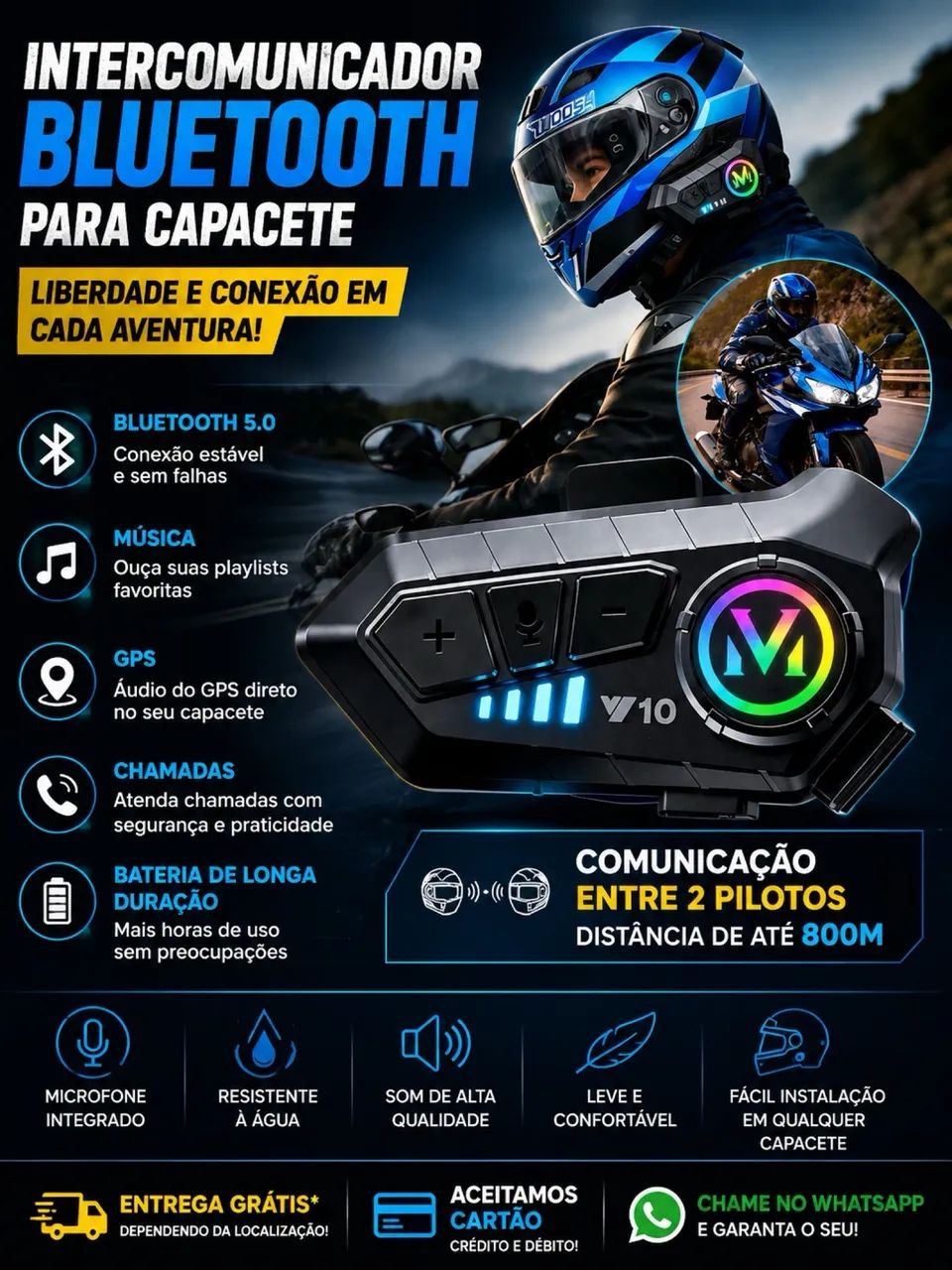 Fone para capacete novos na caixa  - Foto 3