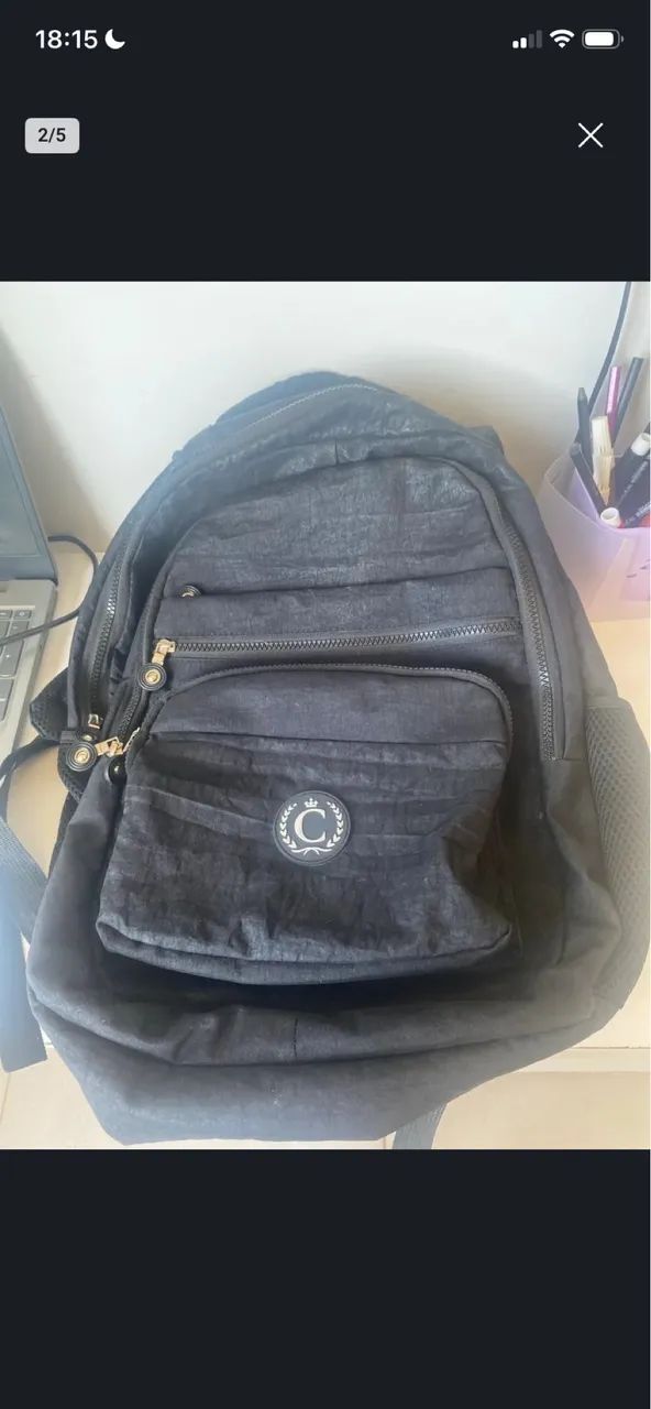 Mochila grande preta nova  - Foto 2