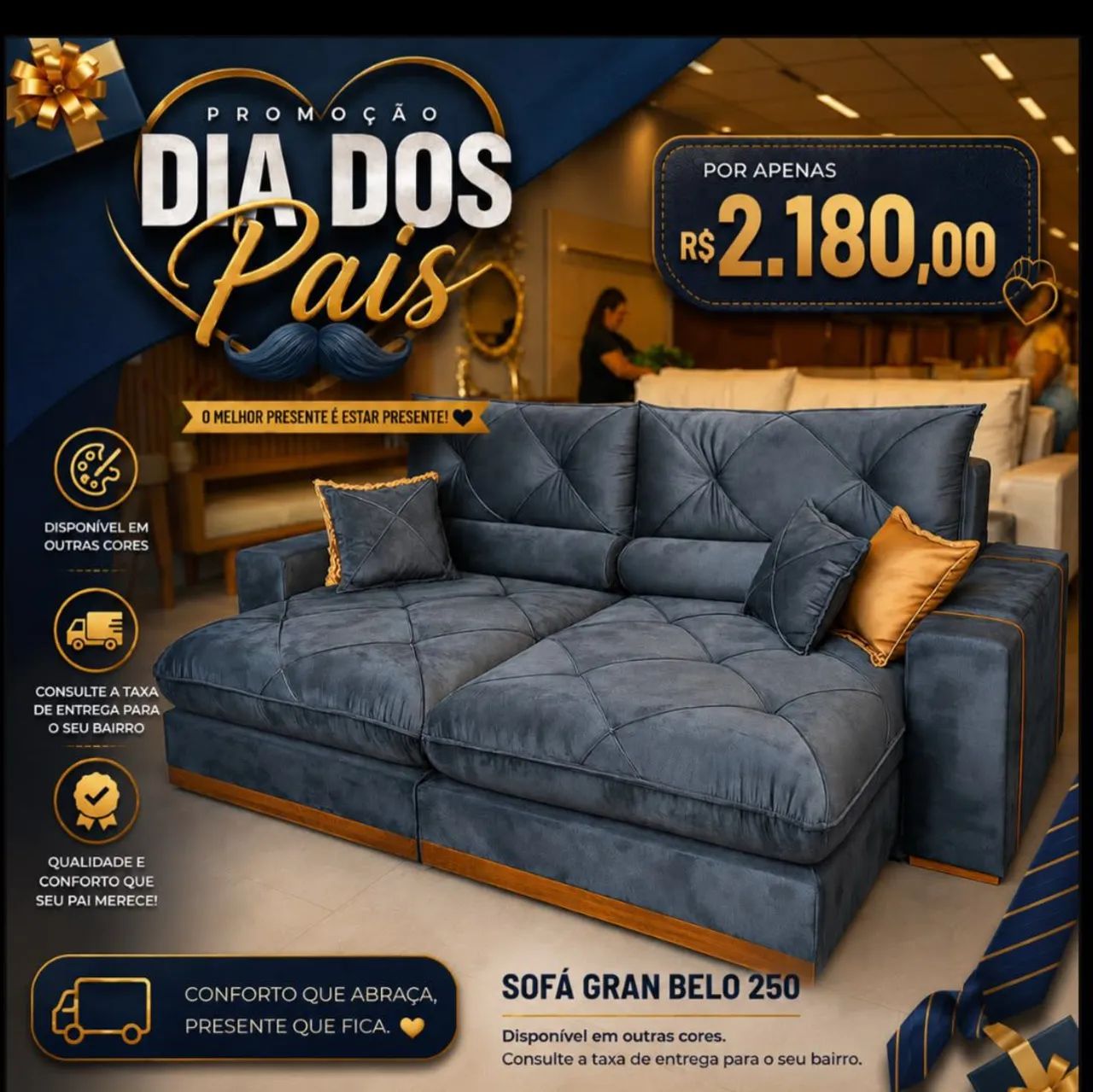 Sofá Gran Belo 2,50 - Foto 2