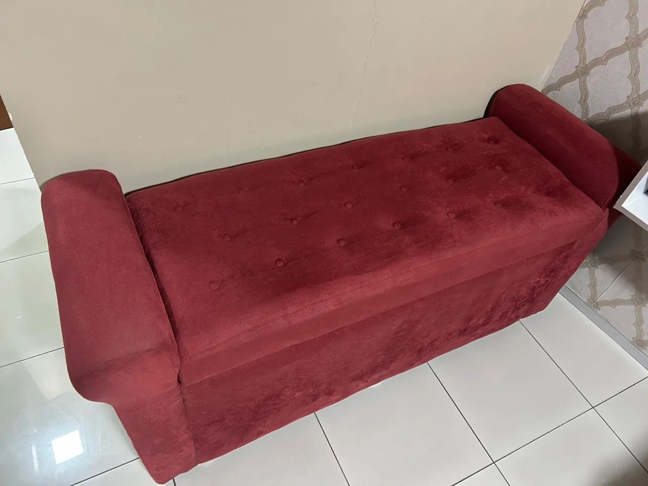 Recamier baú vinho - R$240,00 a vista  - Foto 2