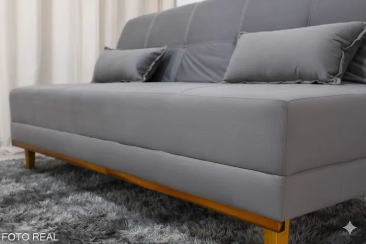 Sofá cama aurora cinza grafite  - Foto 2