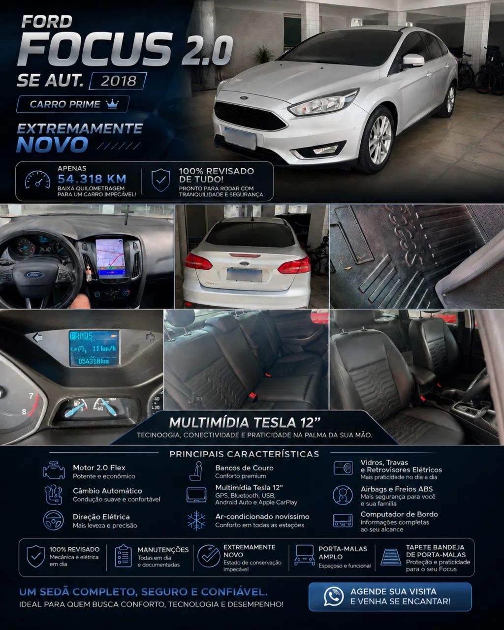 Ford Focus Fastback Se/se Plus 2.0 Flex Aut. 2018